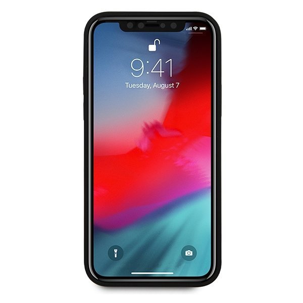 Guess iPhone 12 Pro Max Saffiano Σκληρή Θήκη με Πλαίσιο Σιλικόνης - Black - GUHCP12LVSATMLBK