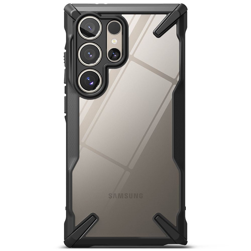 Ringke Samsung Galaxy S24 Ultra Fusion X Σκληρή Θήκη με Πλαίσιο Σιλικόνης - Black - Διάφανη