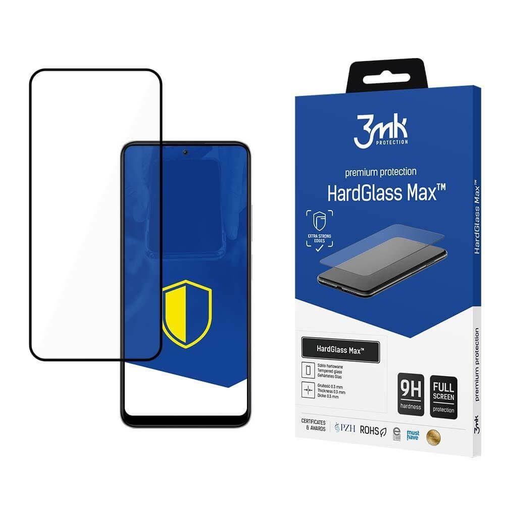 3MK Xiaomi Redmi Note 12 5G / Poco X5 5G HardGlass Max 0.30mm 9H Full Screen Αντιχαρακτικό Γυαλί Οθόνης - Black