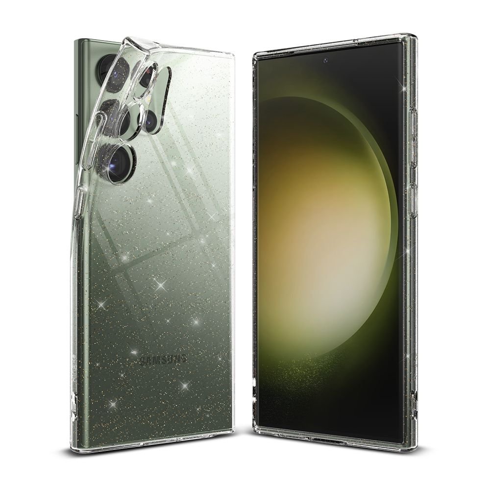 Ringke Samsung Galaxy S23 Ultra Air Ultra - Thin TPU Case Λεπτή Θήκη Σιλικόνης - Glitter Διάφανη