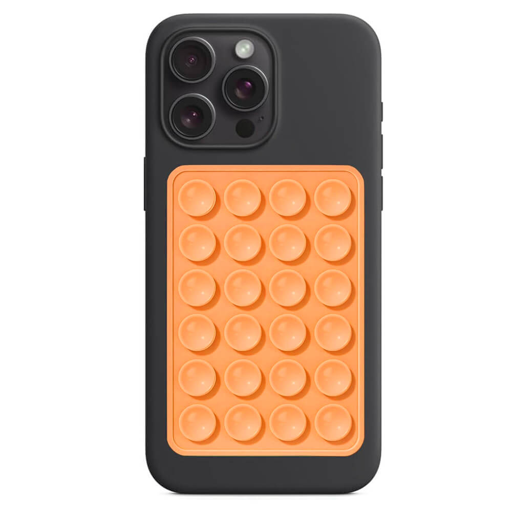 Techsuit Phone Holder Αξεσουάρ Στερέωσης Κινητού με Ενσωματωμένες Βεντούζες - Orange