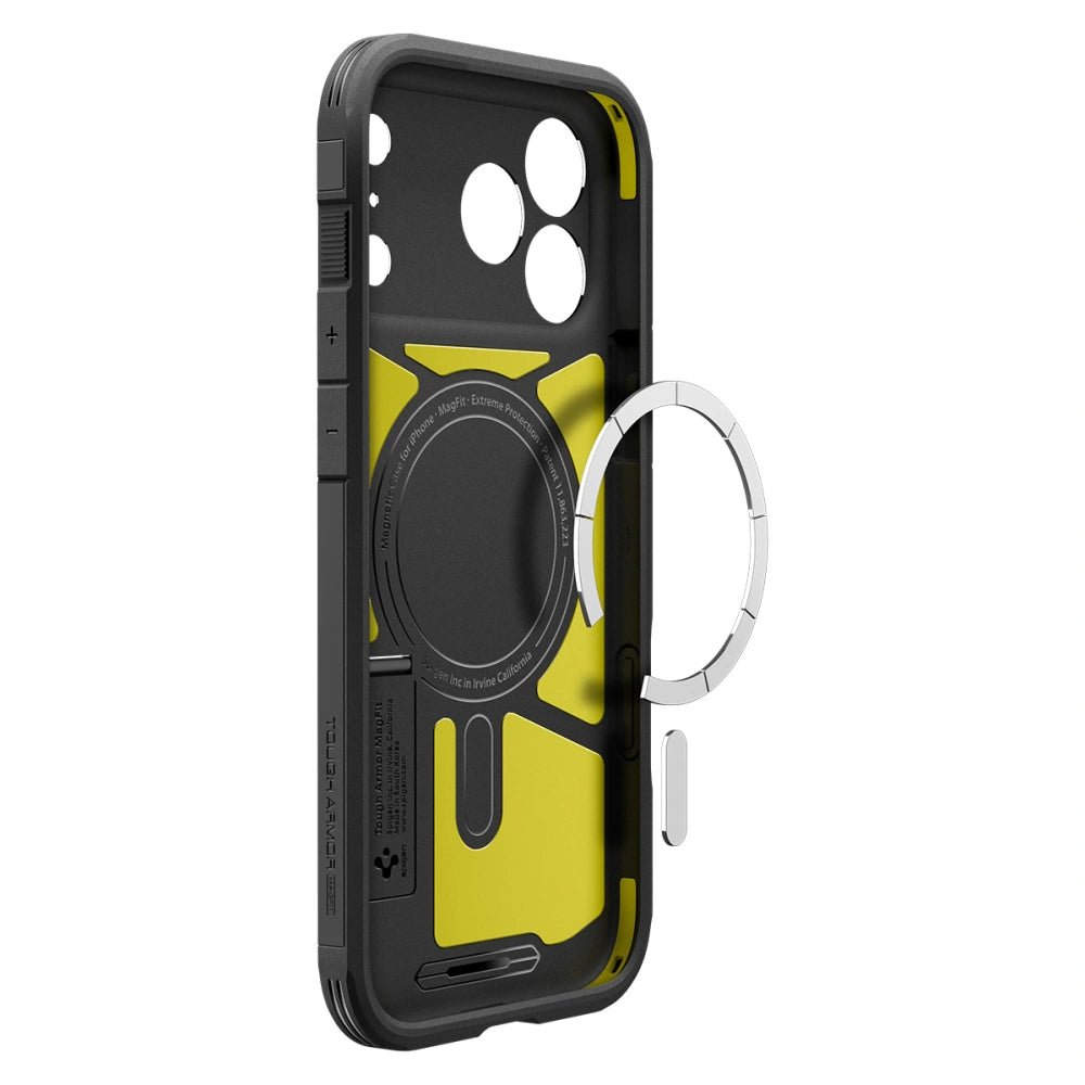 Spigen iPhone 17 Pro - Tough Armor T Mag - MagSafe Σκληρή Θήκη με Πλαίσιο Σιλικόνης και Σταντ - Black