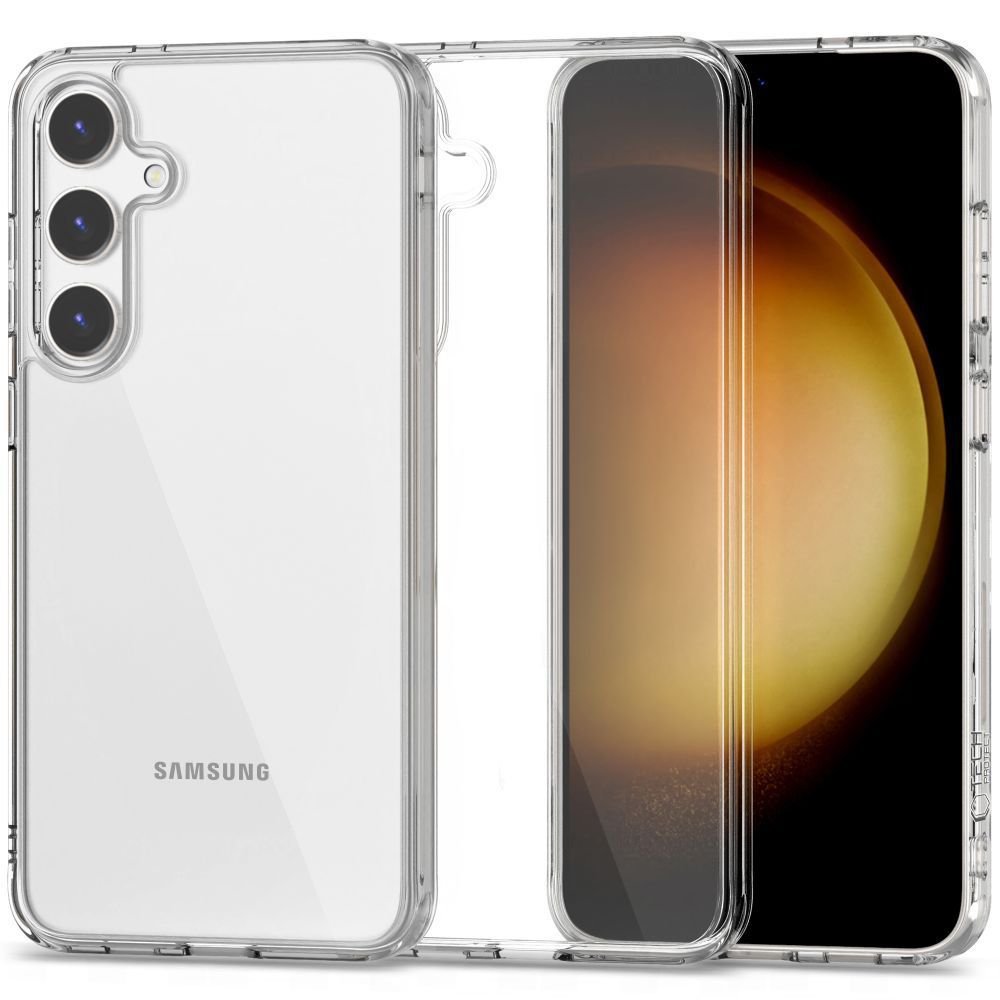 Tech - Protect Samsung Galaxy S24 FE Flexair Hybrid Σκληρή Θήκη με Πλαίσιο Σιλικόνης - Διάφανη