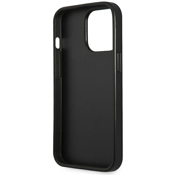 Guess iPhone 14 Pro Saffiano Σκληρή Θήκη με Πλαίσιο Σιλικόνης - Silver - GUHCP14LPSATLG