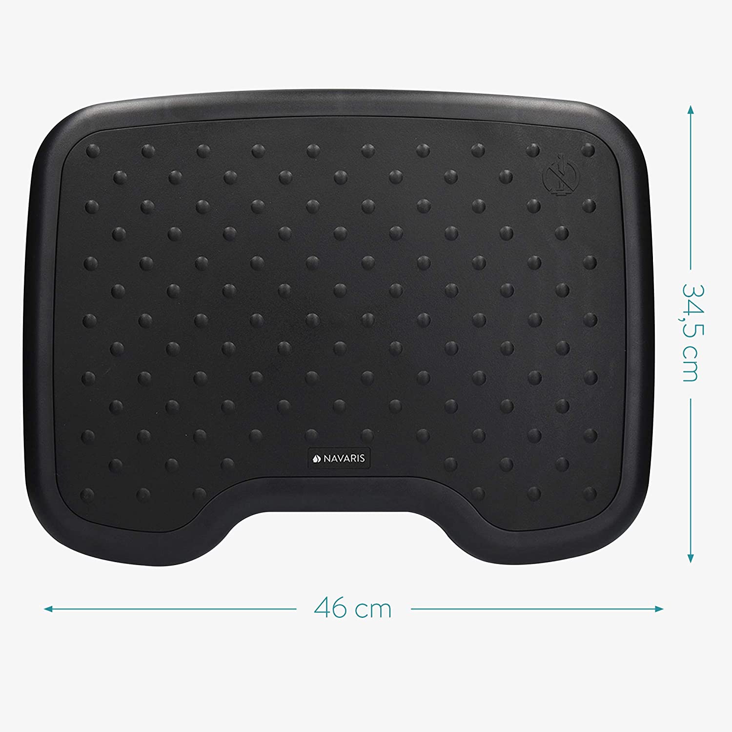 Navaris Ρυθμιζόμενο Υποπόδιο Γραφείου / Gaming - Ρυθμιζόμενο Ύψος 0 - 25 ° - Black - 43040.01