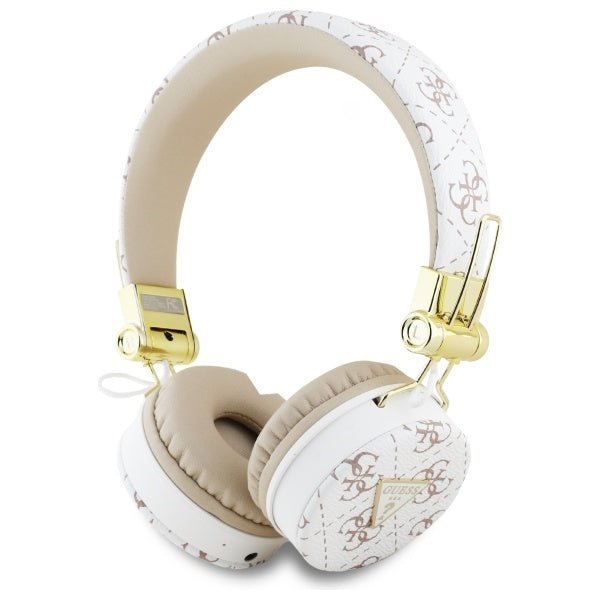 Guess Over - Ear 4G Triangle Round Shape - Ασύρματα Bluetooth Ακουστικά - White