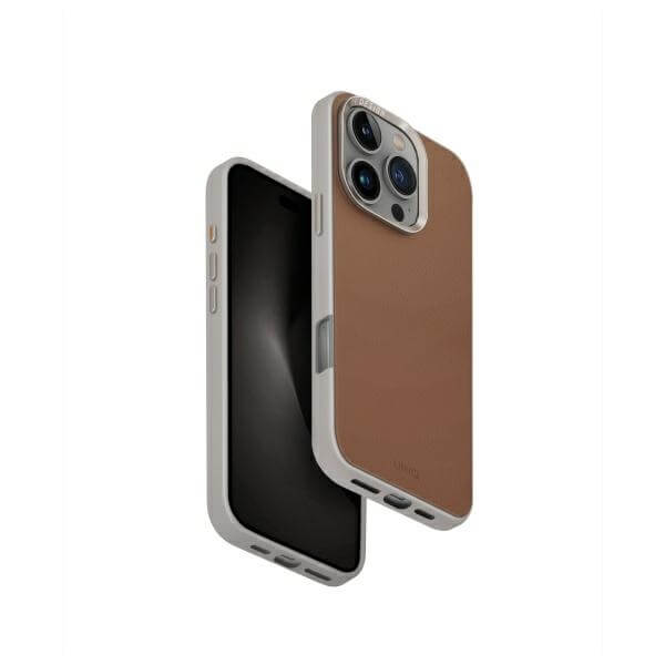 Uniq iPhone 16 Pro - Lyden DS - Σκληρή Θήκη με Επένδυση Συνθετικού Δέρματος και MagSafe - Carmel / Ivory