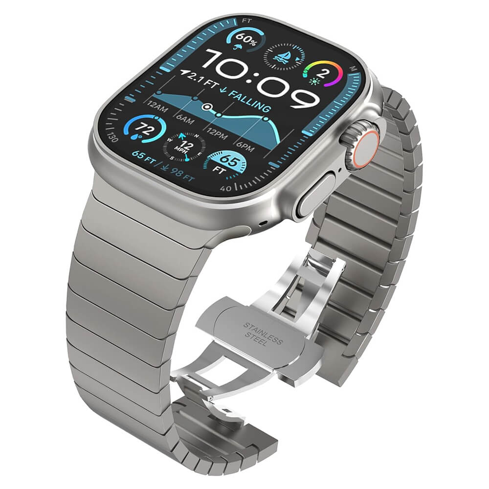 Techsuit Λουράκι Apple Watch 4/5/6/7/8/9/10/11 - SE (1/2/3) - Ultra (1/2/3) - 42/44/45/49mm Watchband W012 Μπρασελέ από Ανοξείδωτο Ατσάλι - Silver