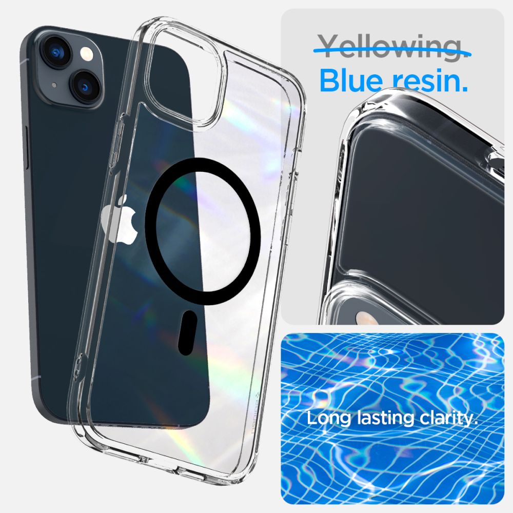 Spigen iPhone 14 Plus / iPhone 15 Plus Ultra Hybrid Mag Σκληρή Θήκη με Πλαίσιο Σιλικόνης Και MagSafe - Black / Διάφανη