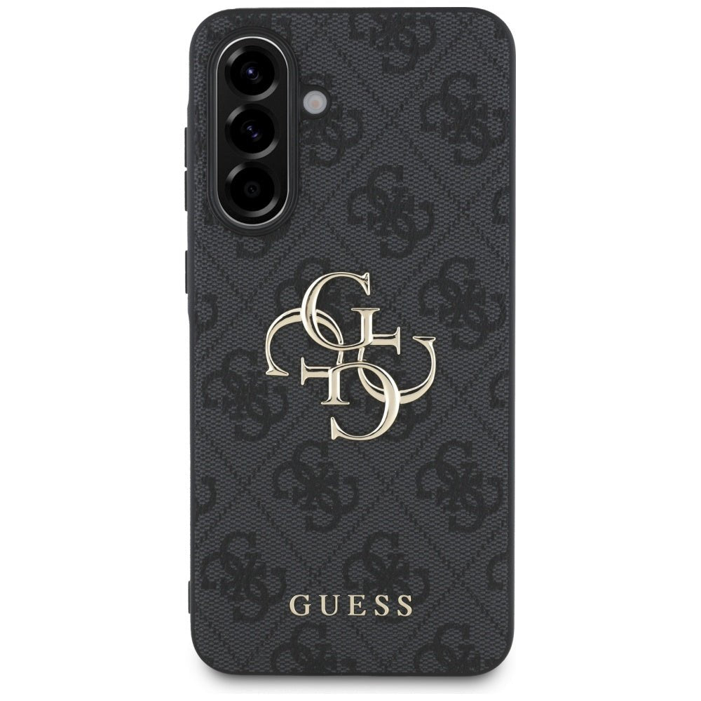 Guess Samsung Galaxy A56 5G - Big 4G Logo Classic Logo - Σκληρή Θήκη με Επένδυση από Οικολογικό Δέρμα - Black - GUHCSA564GMGGR