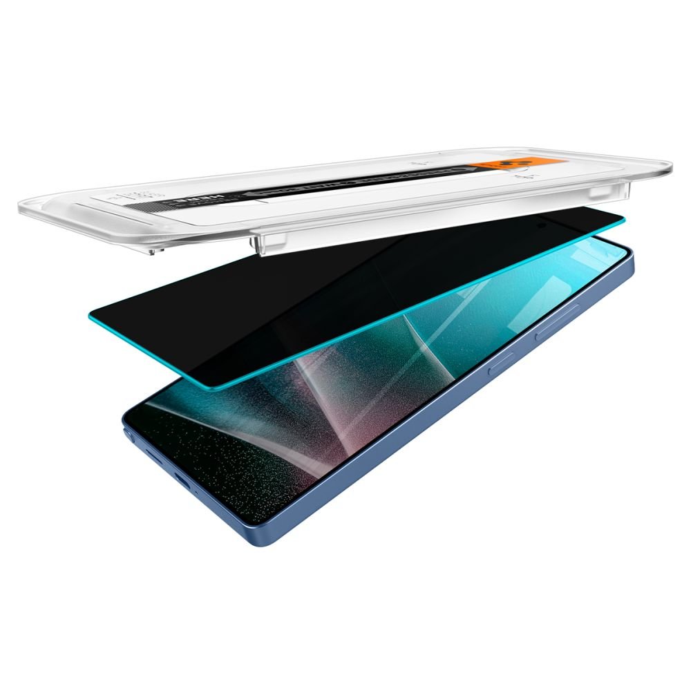 Spigen Samsung Galaxy S25 Ultra Glas.TR Privacy EZ Fit 2.5D 9H Αντιχαρακτικό Γυαλί Οθόνης - 2 Τεμάχια - Clear / Black - AGL09335