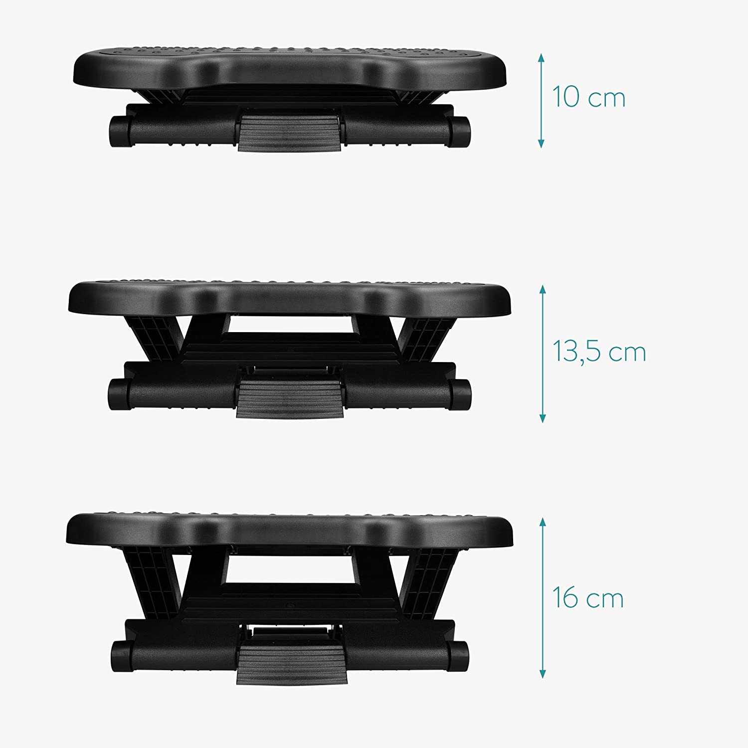 Navaris Ρυθμιζόμενο Υποπόδιο Γραφείου / Gaming - Ρυθμιζόμενο Ύψος 0 - 25 ° - Black - 43040.01