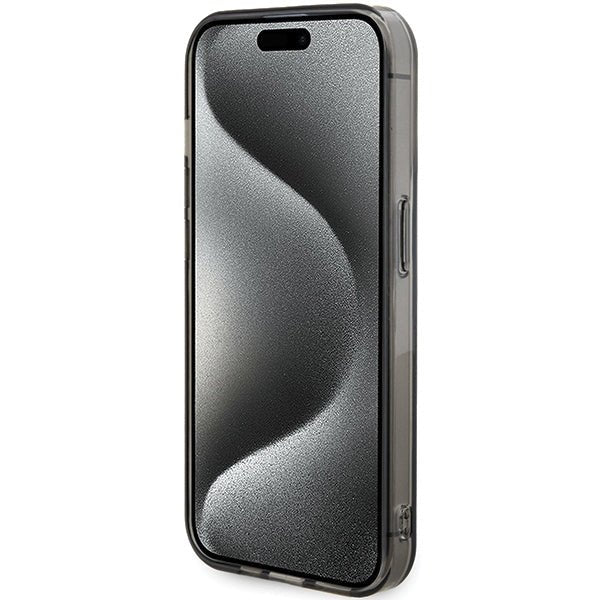 Guess iPhone 15 Pro IML Flowers Wreatch MagSafe Σκληρή Θήκη με Πλαίσιο Σιλικόνης και MagSafe - Black - GUHMP15LHFWFCK