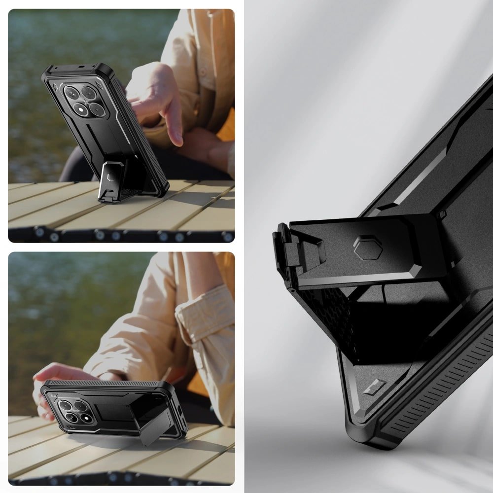 Tech - Protect Xiaomi Redmi Note 14 Pro 5G / Poco X7 Kevlar Pro Θήκη 360 Full Body με Προστασία Οθόνης και Stand - Black