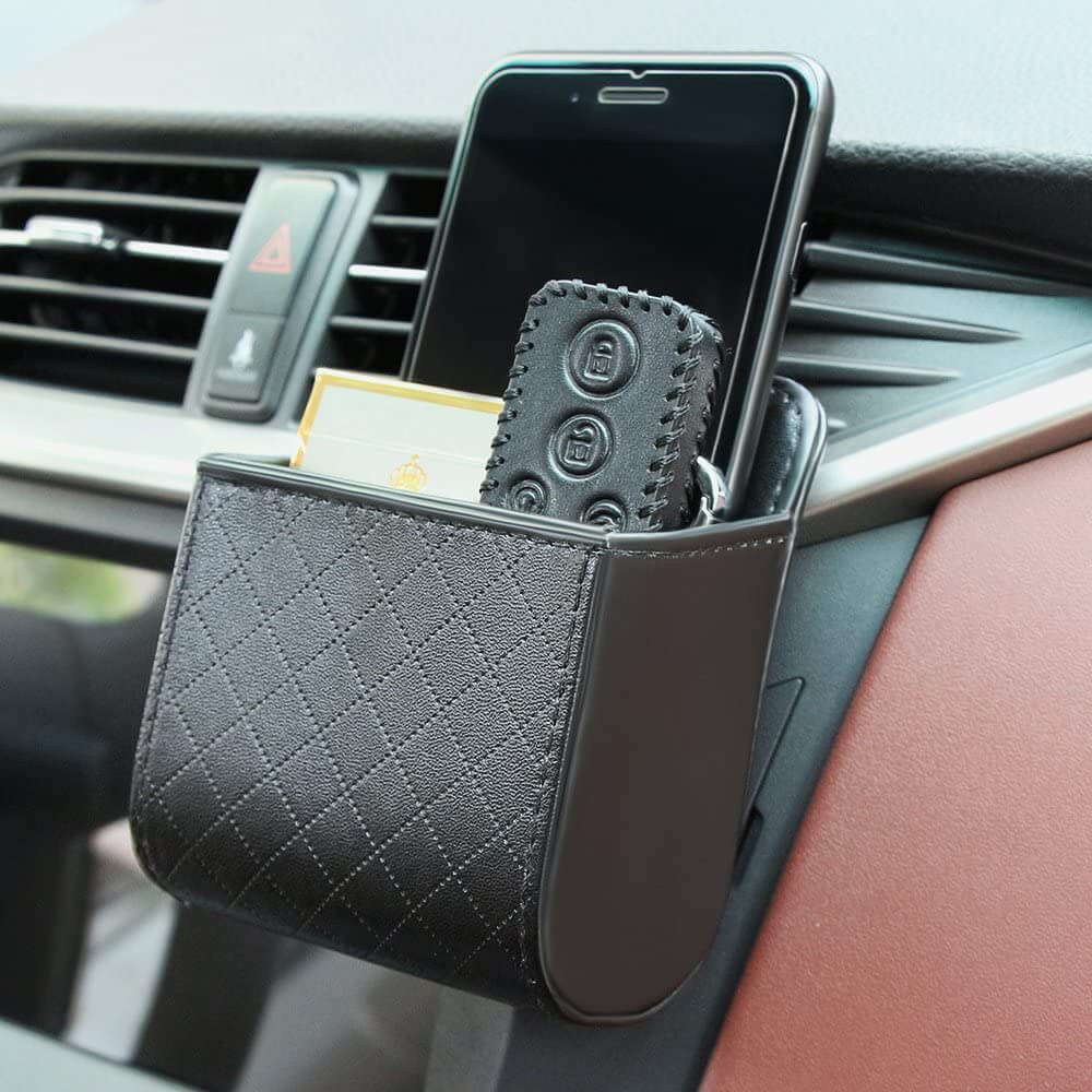 Techsuit Mini Air Vent Car Organizer - Θήκη Οργάνωσης Αυτοκινήτου για τον Αεραγωγό - Black - CO - P1