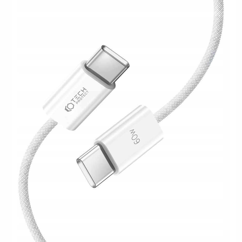 Tech - Protect UltraBoost Classic PD 60W 3A - Καλώδιο Δεδομένων και Φόρτισης Type - C to Type - C - 2m - White
