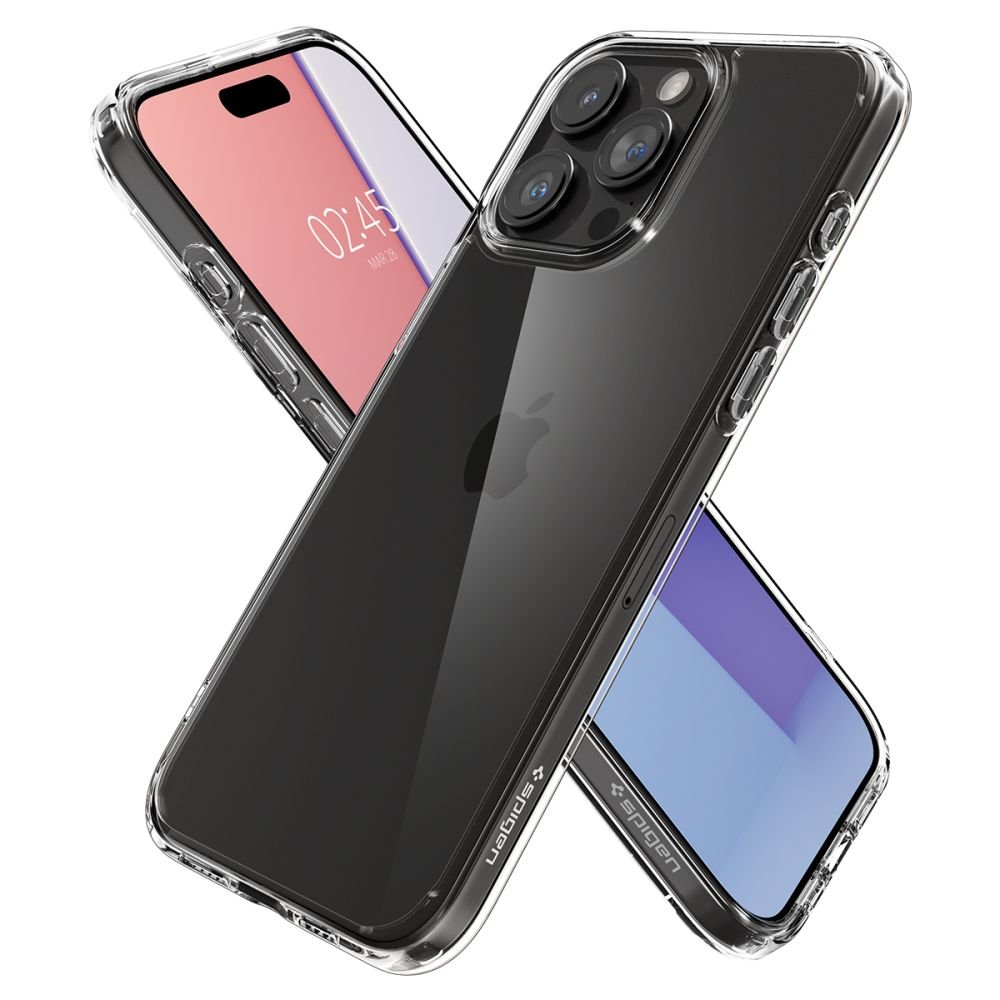 Spigen iPhone 15 Pro Max Ultra Hybrid Σκληρή Θήκη με Πλαίσιο Σιλικόνης - Crystal Clear