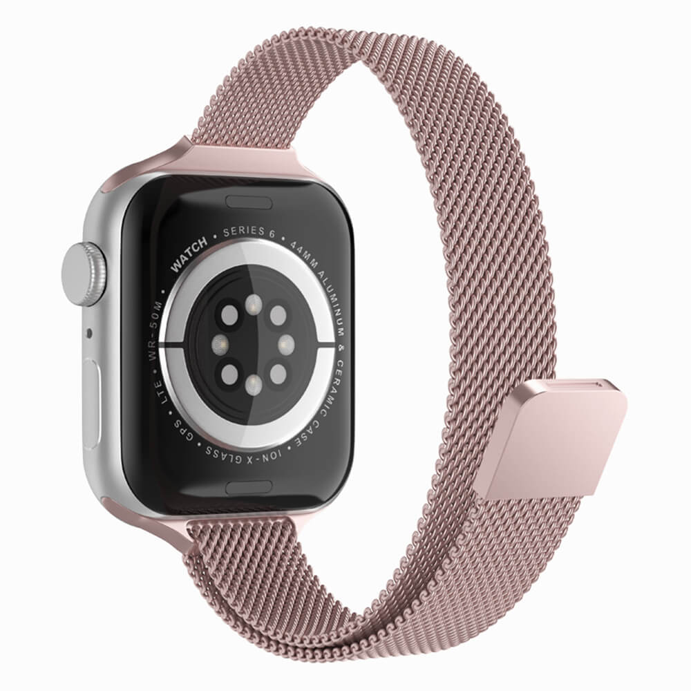 Techsuit Λουράκι Apple Watch 4/5/6/7/8/9/10/11 - SE (1/2/3) - ULTRA (1/2/3) - 44/45/46/49mm Watchband W034 από Ανοξείδωτο Ατσάλι - Pink