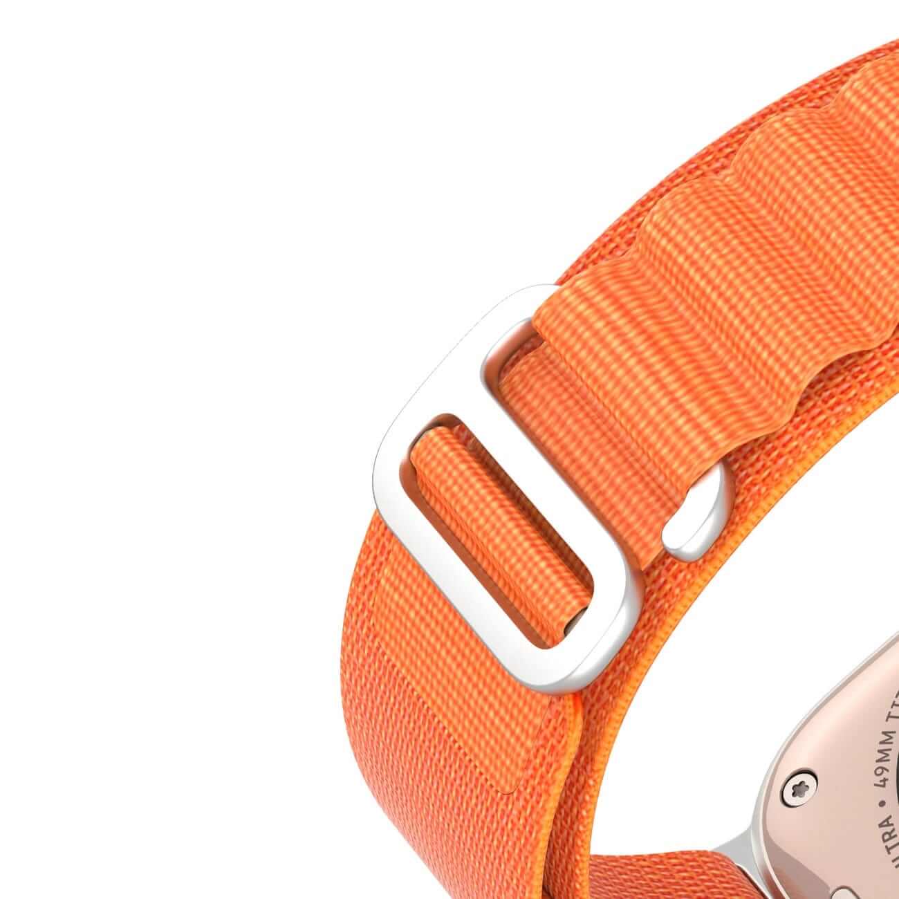 Dux Ducis Λουράκι Apple Watch 2 / 3 / 4 / 5 / 6 / 7 / 8 / 9 / SE - 38 / 40 / 41 mm GS Version Steel Buckle Sport Λουράκι από Νάυλον - Orange