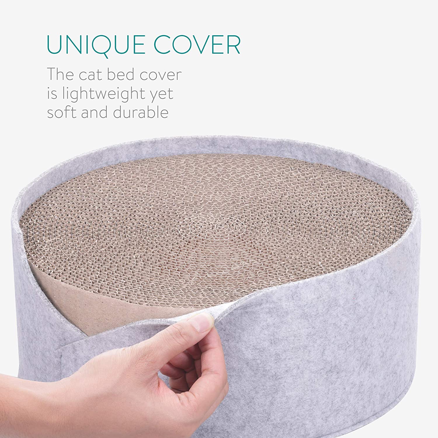 Navaris Ονυχοδρόμιο Γάτας - Round - 36cm x 36cm x 14cm - Brown - 52547.01