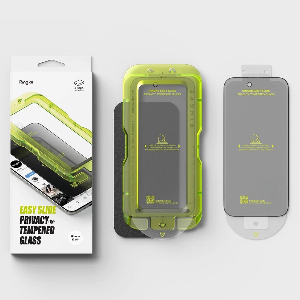 Ringke iPhone Air - Easy Slide - Αντιχαρακτικό Γυαλί Οθόνης - 2 Τεμάχια - Privacy