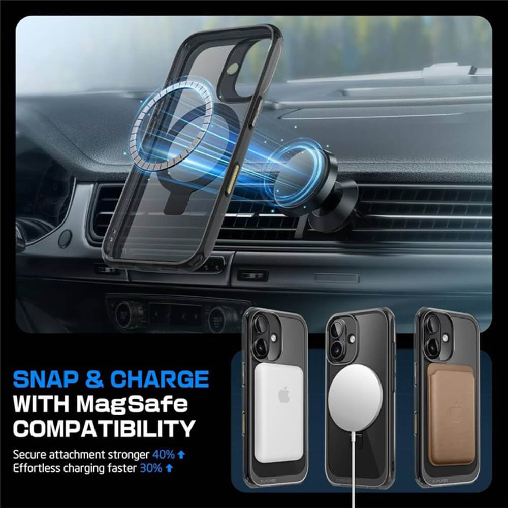 Supcase iPhone 16 - Unicorn Beetle MagStand MagSafe Σκληρή Θήκη - Frost Black