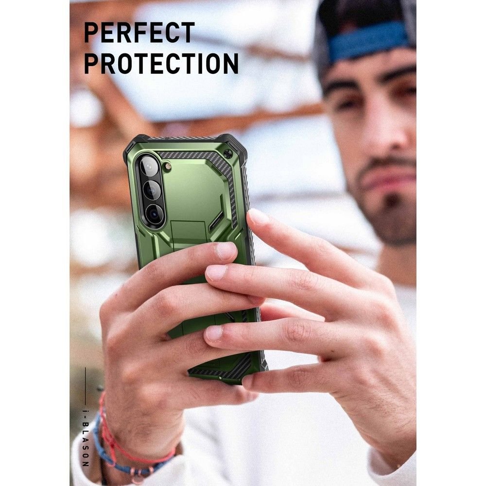 Supcase Samsung Galaxy S23 Armorbox 2 Σκληρή Θήκη με Προστασία Οθόνης και Stand - Green