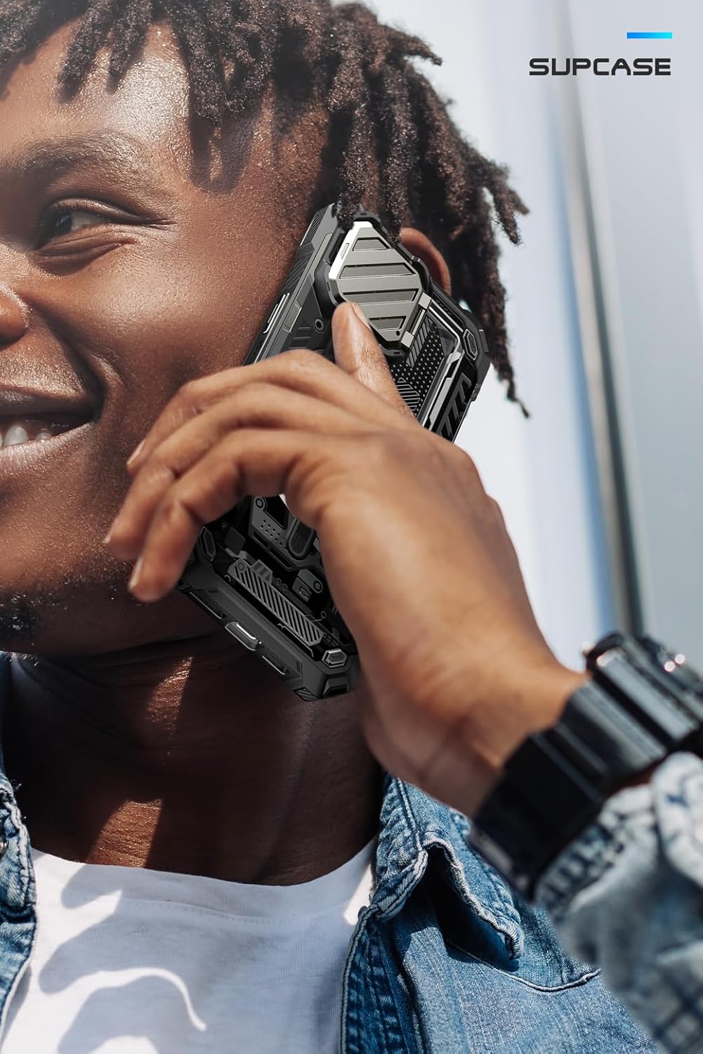 Supcase iPhone 15 Pro Max - Unicorn Beetle XT MagSafe - Σκληρή Θήκη με Προστασία Κάμερας / Stand - Black Circuit