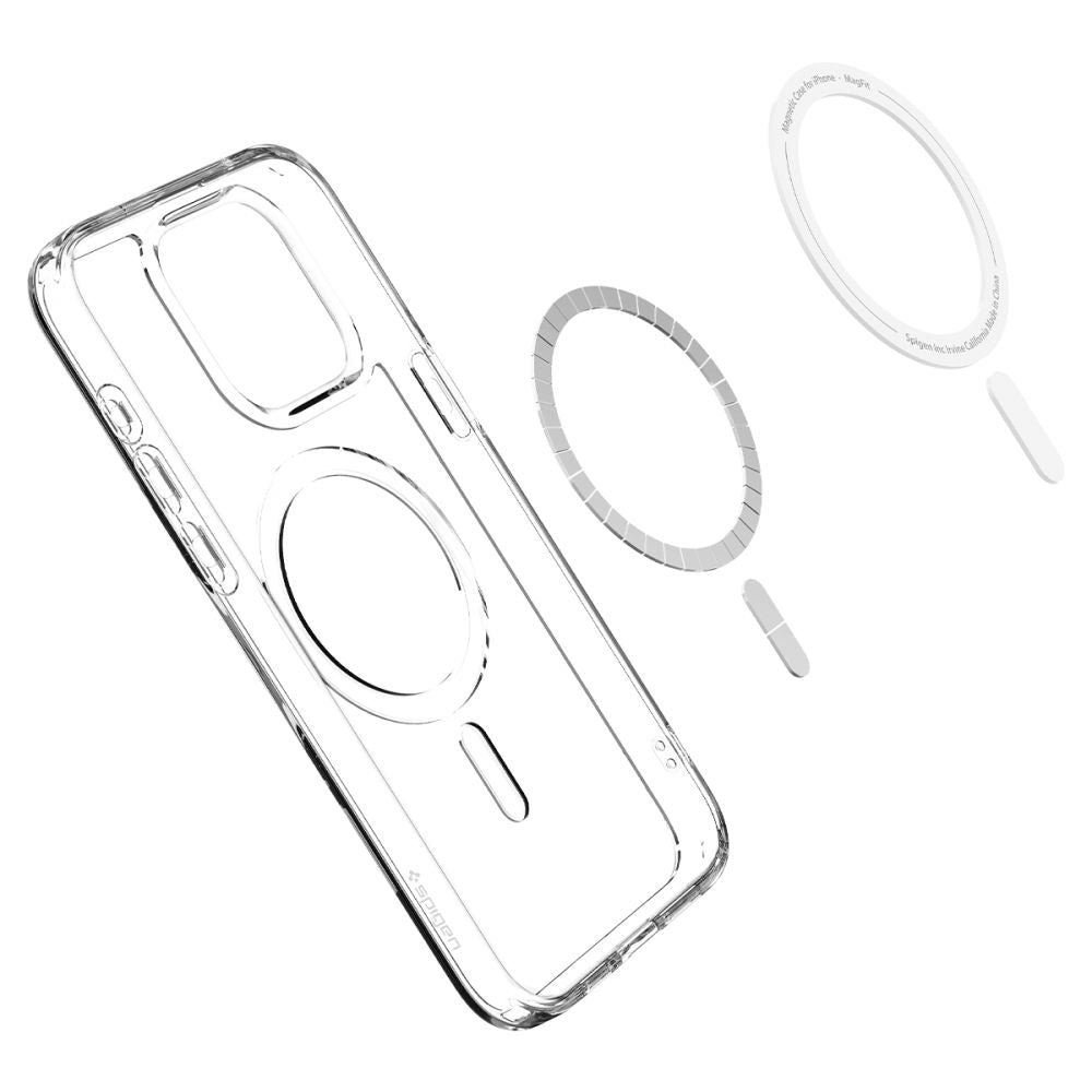 Spigen iPhone 15 Pro Ultra Hybrid Mag Σκληρή Θήκη με Πλαίσιο Σιλικόνης Και MagSafe - White