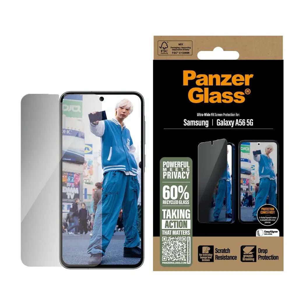 PanzerGlass Samsung Galaxy A56 5G Privacy Ultra - Wide Fit Full Screen Αντιχαρακτικό Γυαλί Οθόνης - Black