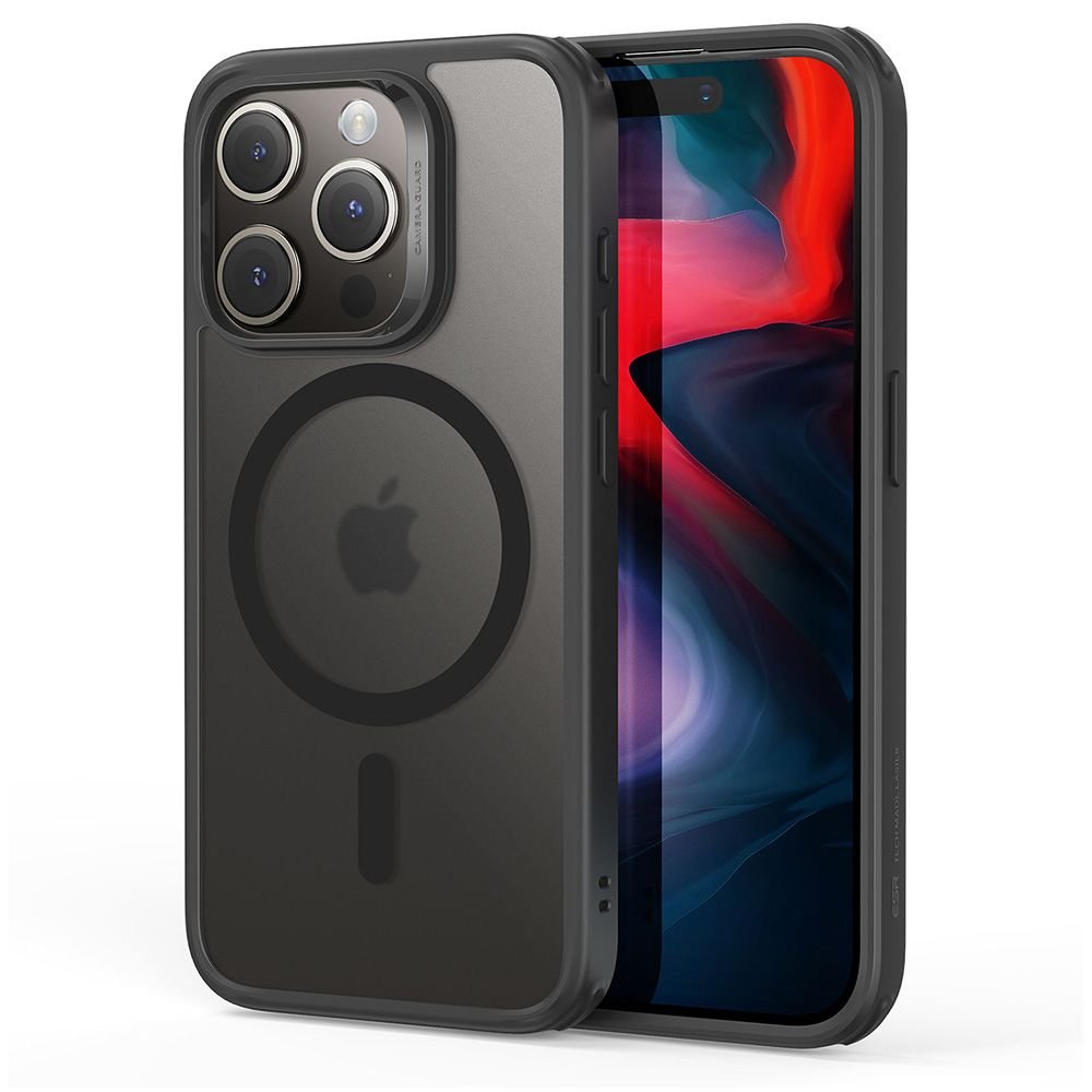 ESR iPhone 15 Pro Max Classic Hybrid Halolock Σκληρή Θήκη με Πλαίσιο Σιλικόνης και MagSafe - Frosted Black