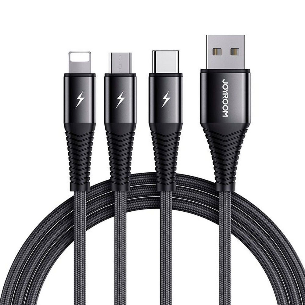 Joyroom 3 - in - 1 Καλώδιο Φόρτισης 3A 1.2m - Black - S - 1230G4
