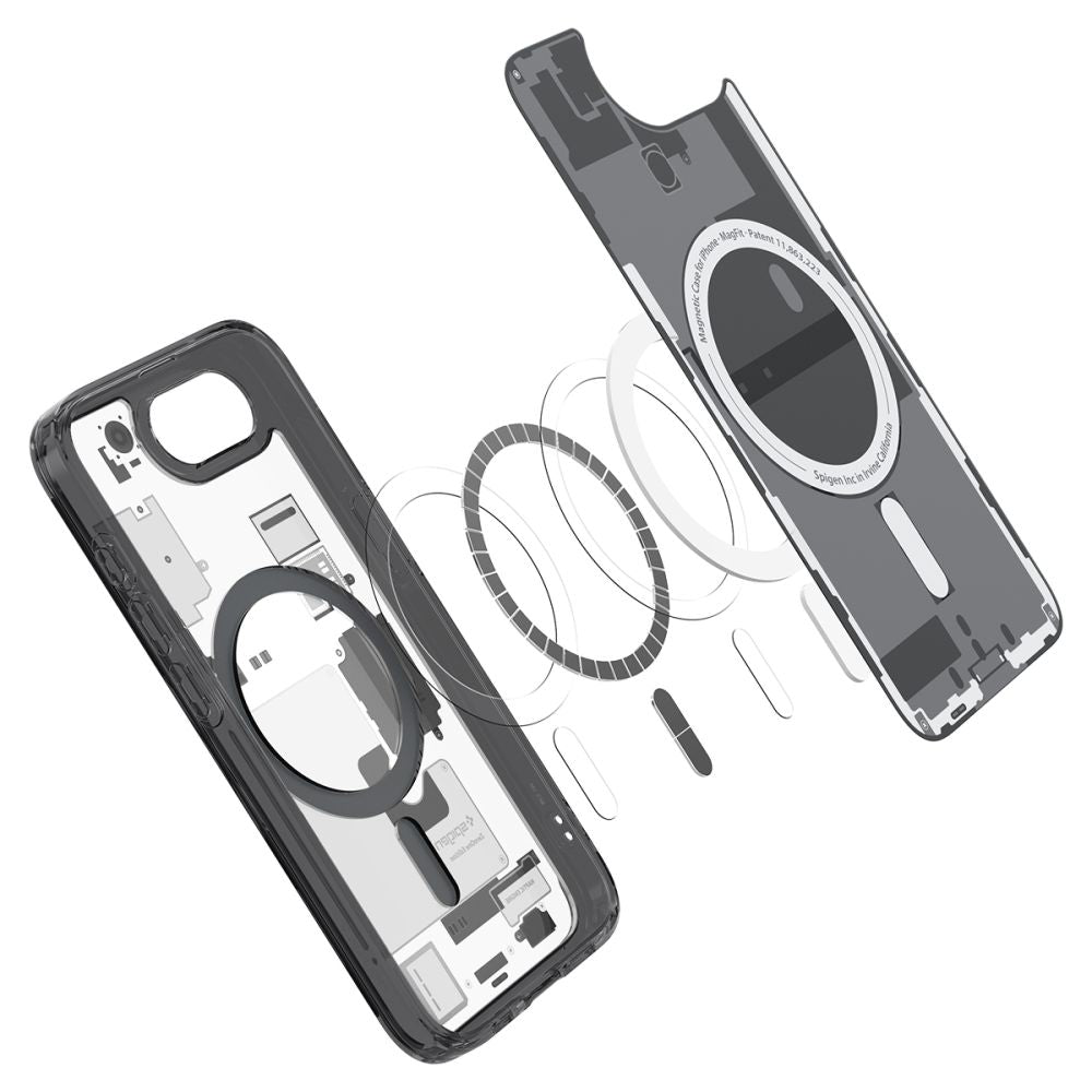 Spigen iPhone 16e Ultra Hybrid Mag Σκληρή Θήκη με Πλαίσιο Σιλικόνης Και MagSafe - Zero One Black