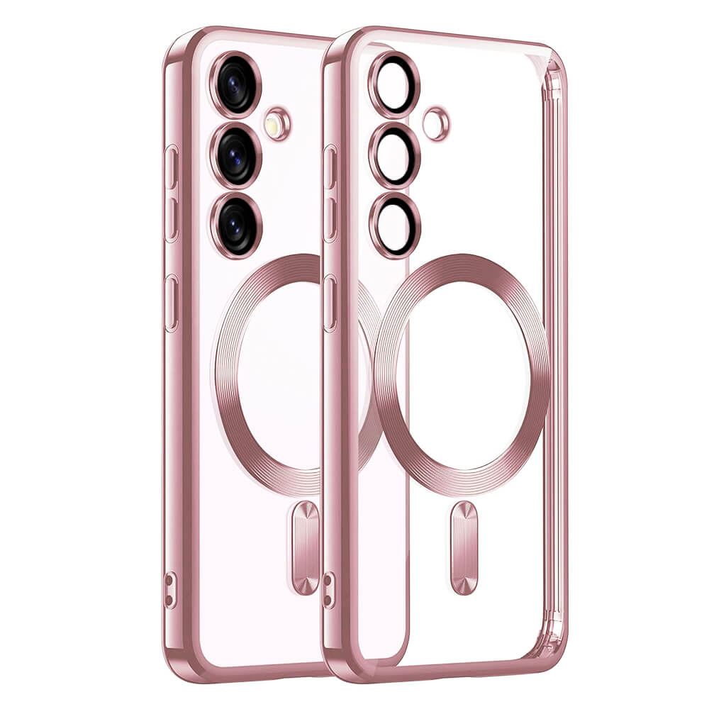 Techsuit Samsung Galaxy S25 - Luxury Crystal MagSafe - Θήκη Σιλικόνης - Pink
