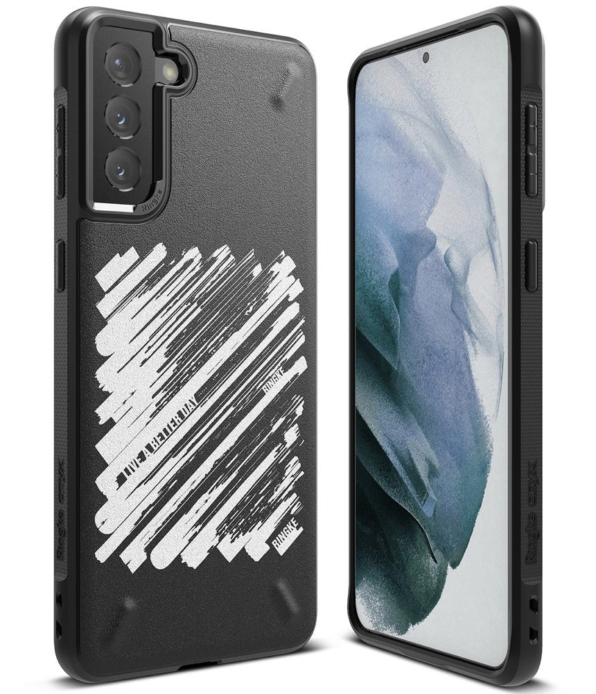 Ringke Samsung Galaxy S21 Onyx Durable TPU Case Θήκη Σιλικόνης - Design Paint - Black