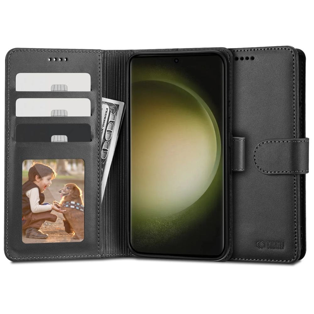 Tech - Protect Samsung Galaxy S23 Ultra Θήκη Πορτοφόλι Stand από Δερματίνη - Black