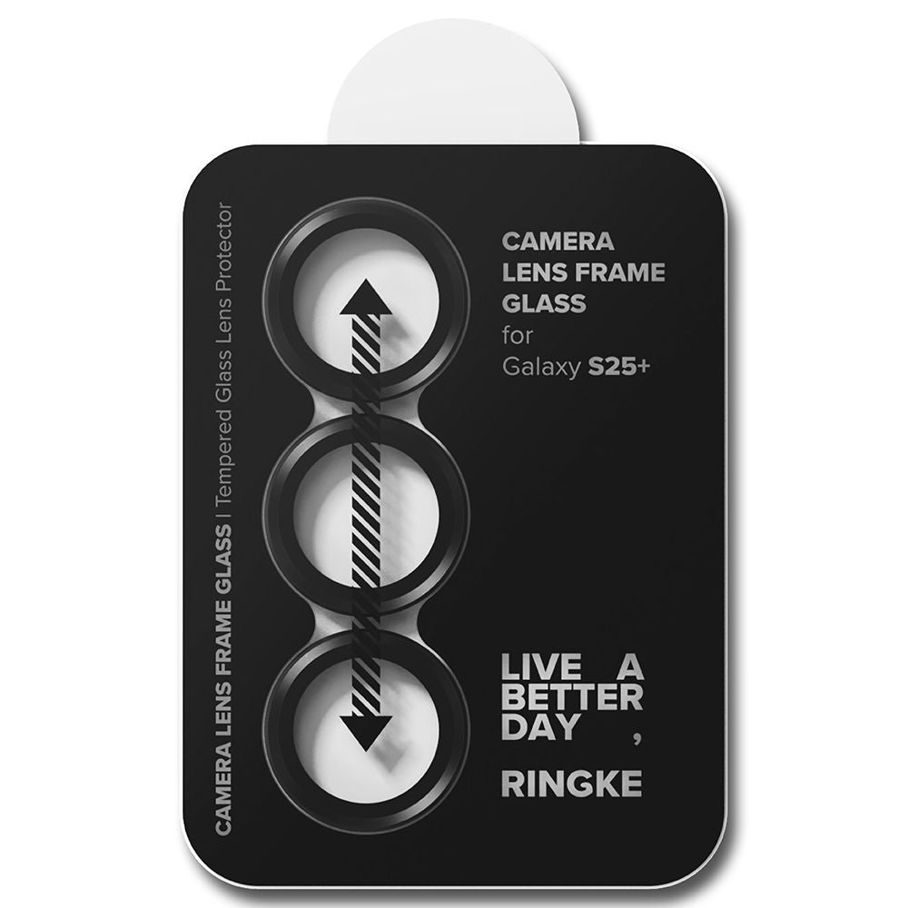 Ringke Samsung Galaxy S25 Plus Lens Frame Glass Αντιχαρακτικό Γυαλί για την Κάμερα - 2 Τεμάχια - Black