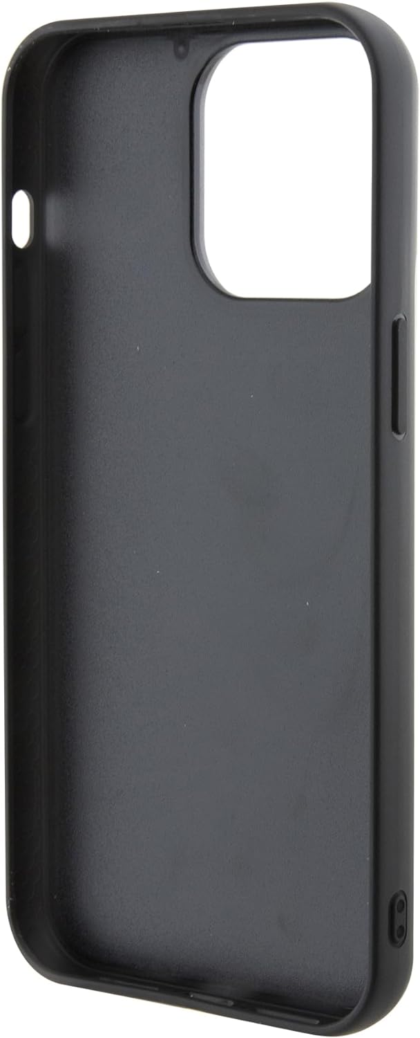 Karl Lagerfeld iPhone 15 Pro Max - Glitter Ikonik Logo Metal Logo Σκληρή Θήκη με Πλαίσιο Σιλικόνης - Black - KLHCP15XGKNPSK