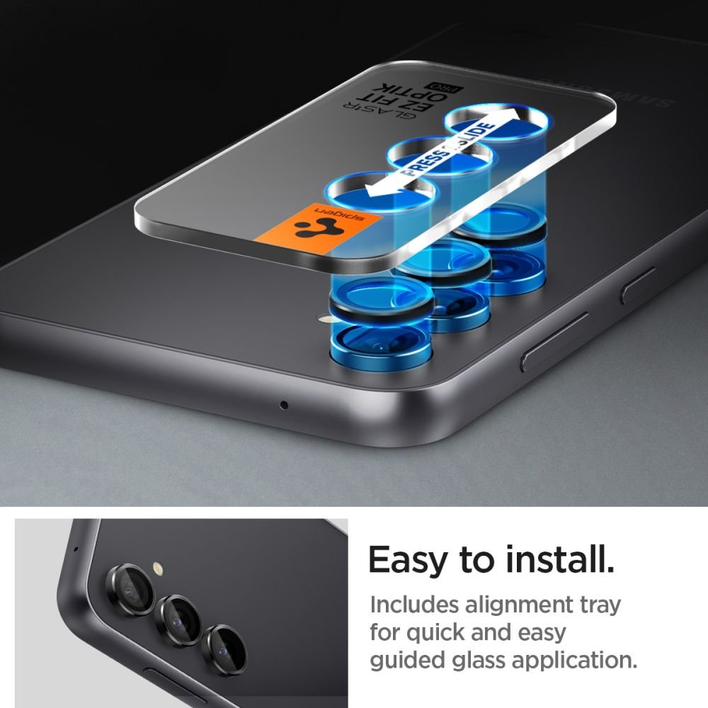 Spigen Samsung Galaxy S23 FE Optik.TR EZ Fit Αντιχαρακτικό Γυαλί για την Κάμερα - 2 Τεμάχια - Black