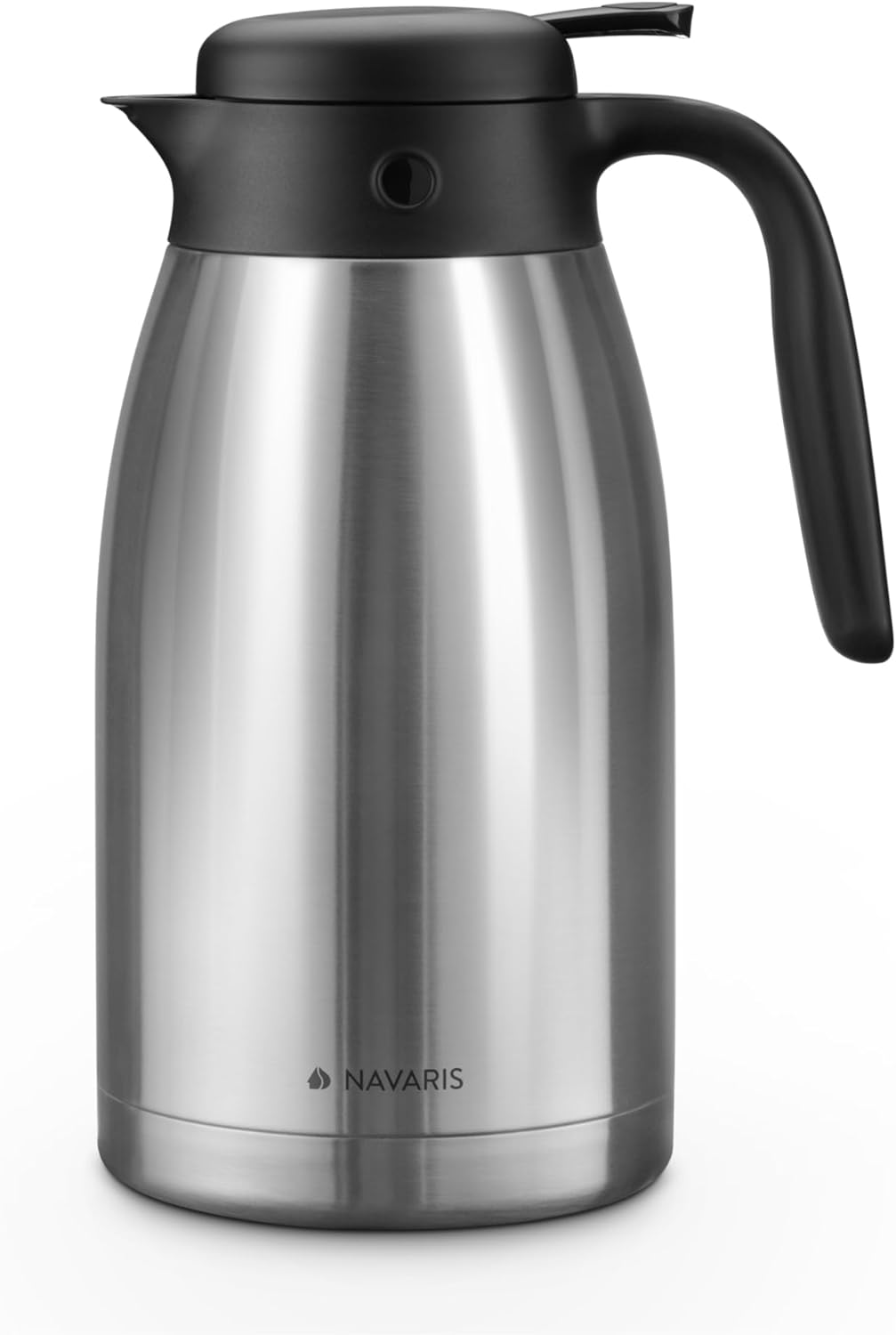 Navaris Κανάτα Θερμός από Ανοξείδωτο Ατσάλι - 2 L - Silver - 51053.03