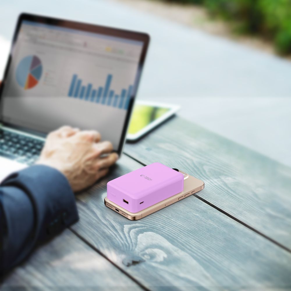 Tech - Protect PB12 Lifemag MagSafe PowerBank Μαγνητικό PowerBank Κινητού 20000 mAh - Lilac