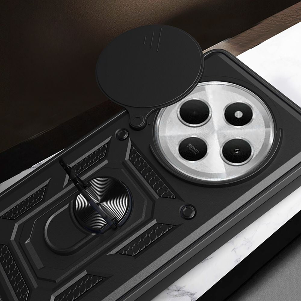 Tech - Protect Xiaomi Redmi 14C / Poco C75 Camshield Pro Σκληρή Θήκη με Πλαίσιο Σιλικόνης και Δαχτυλίδι Συγκράτησης - Black