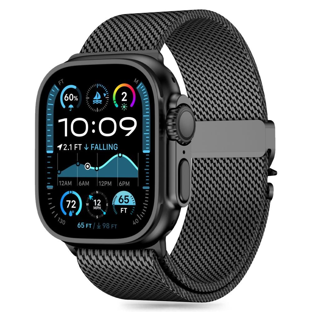 Tech - Protect Λουράκι Apple Watch 8/9/10/11 - SE (1/2/3) - Ultra (1/2/3) – 44/45/46/49mm Milano από Ανοξείδωτο Ατσάλι - Black