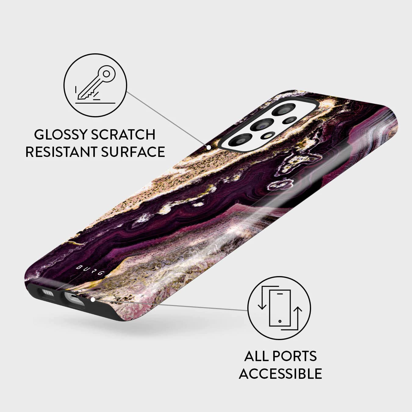 Burga Samsung Galaxy A33 5G Fashion Tough Σκληρή Θήκη - Purple Skies