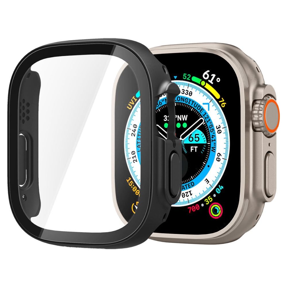 Spigen Θήκη Apple Watch Ultra (1/2/3) - 49mm Thin Fit 360 με Προστασία Οθόνης - Black