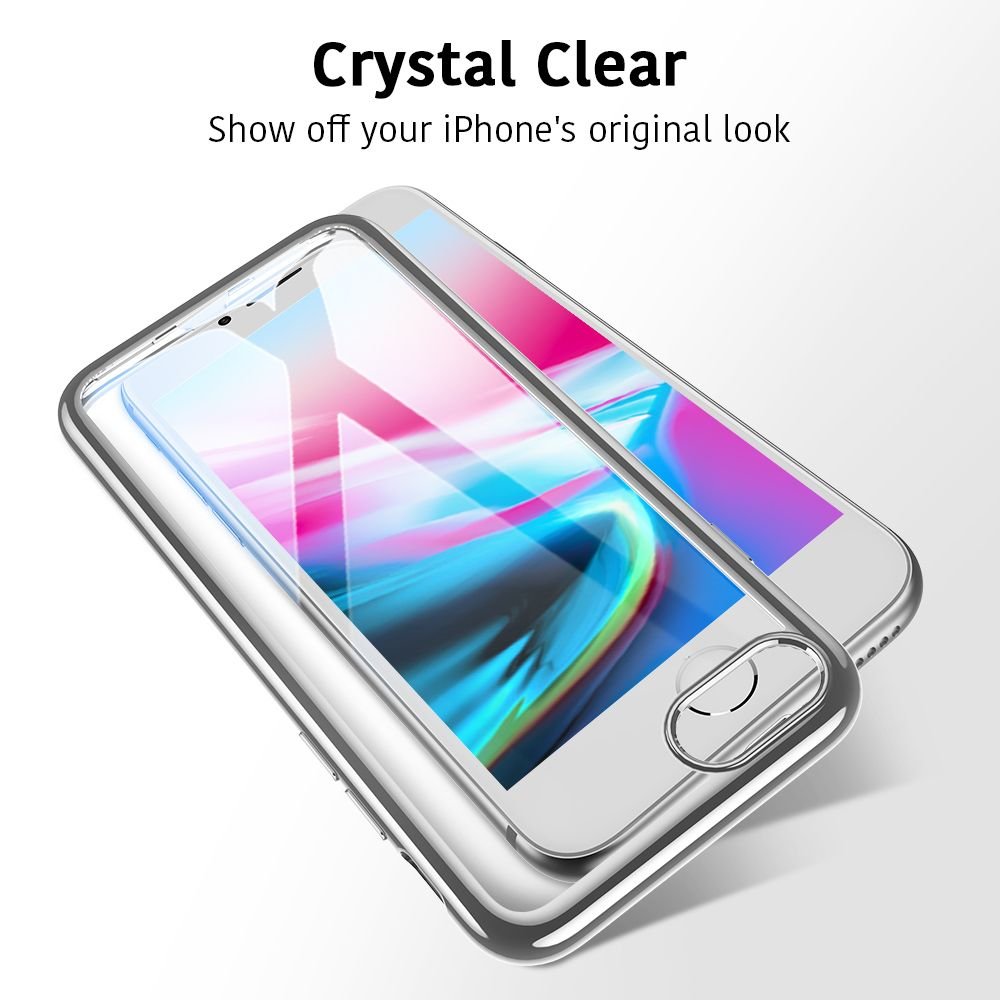 ESR iPhone SE 2022 / SE 2020 / 7 / 8 Essential Crown Series Θήκη Σιλικόνης TPU - Διάφανη - Silver