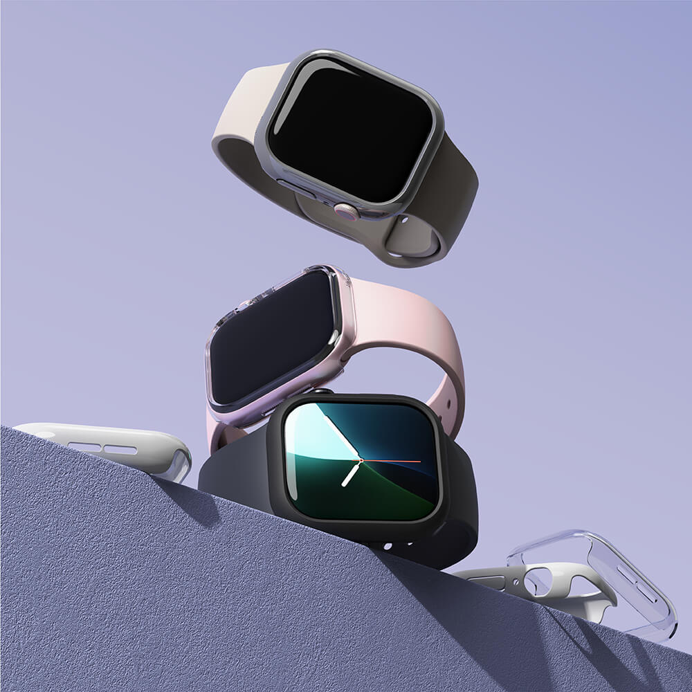 Ringke Θήκη Apple Watch 10/11 - 46mm Slim - 2 Τεμάχια - Διάφανη - Dark Gray / Διάφανη