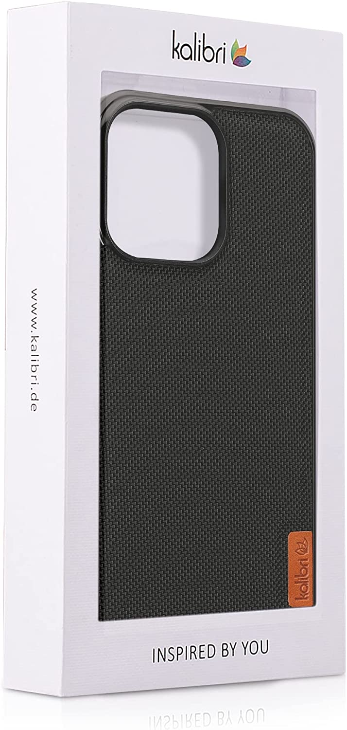 Kalibri iPhone 14 Pro Max Nylon Fiber Σκληρή Θήκη με Πλαίσιο Σιλικόνης - Black - 60536.01
