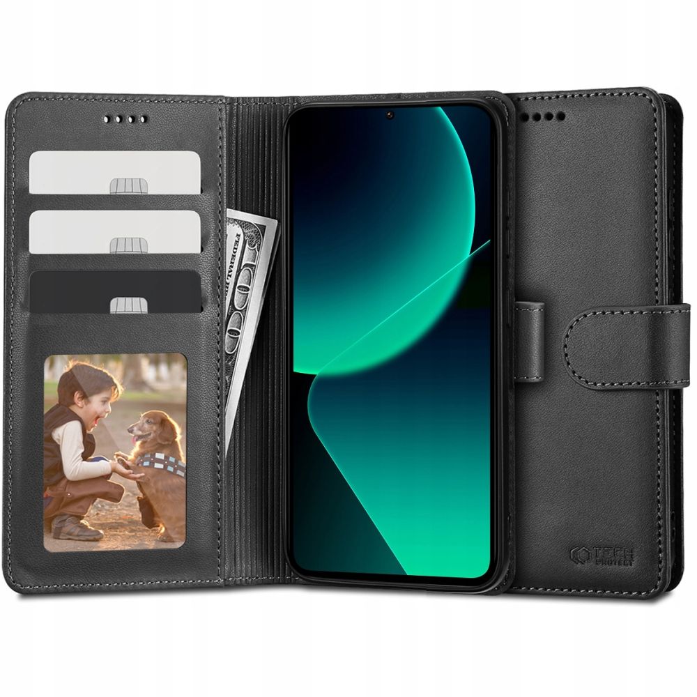 Tech - Protect Xiaomi 13T / 13T Pro Θήκη Πορτοφόλι Stand από Δερματίνη - Black