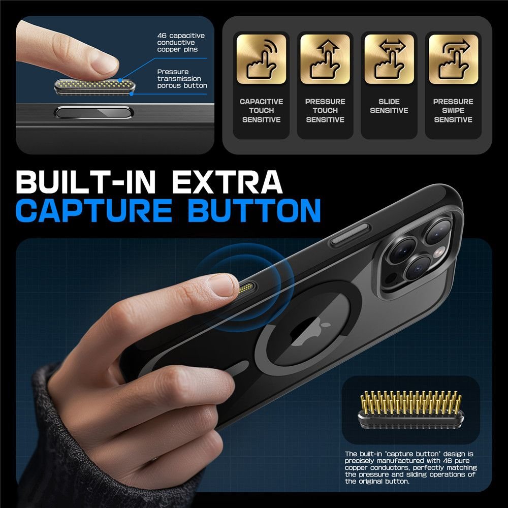 Supcase iPhone 16 Pro Max UB Mag Σκληρή Θήκη με MagSafe - Black